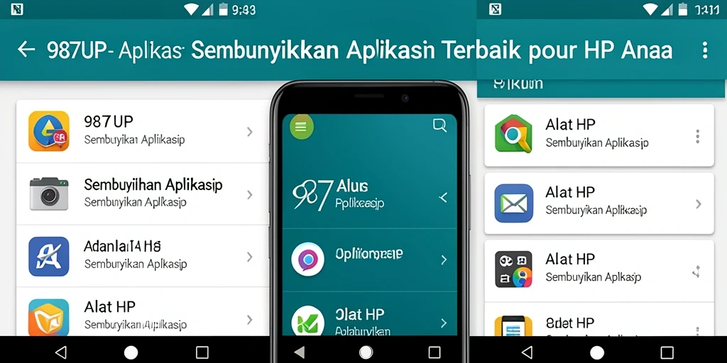 Antarmuka aplikasi 987UP yang sederhana dan fungsional.