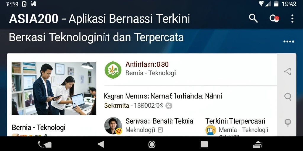 Antarmuka modern ASIA200 untuk berita Teknologi.