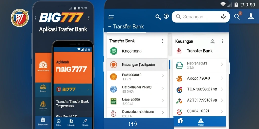 Tampilan antarmuka aplikasi BIG777 untuk Transfer Bank yang modern dan intuitif.