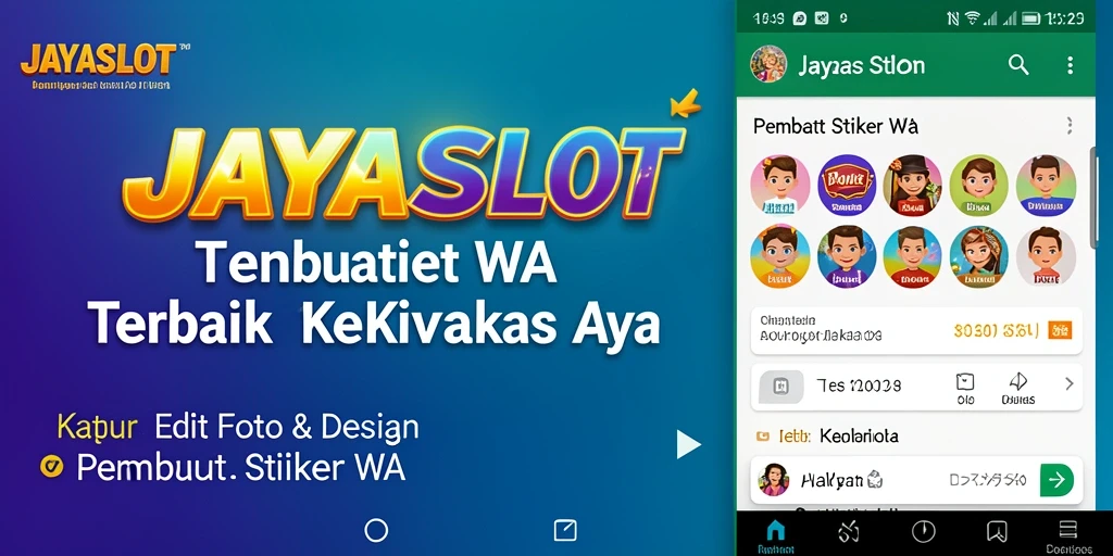 Antarmuka JAYASLOT untuk membuat stiker WhatsApp yang menarik.