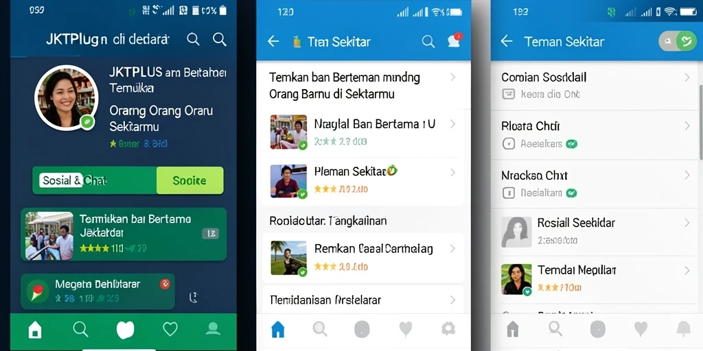 Tampilan antarmuka JKTPLUS yang menarik dan mudah digunakan.