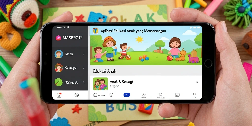Tampilan antarmuka yang ramah anak untuk edukasi yang menyenangkan.