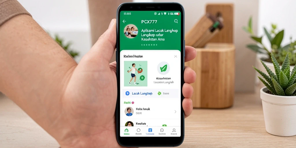 Antarmuka PCX777 yang menarik dan informatif untuk pelacakan langkah.