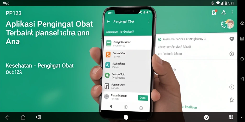Antarmuka PP123 yang sederhana dan fungsional untuk pengingat obat.