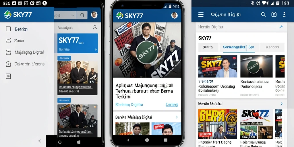 Antarmuka pengguna SKY77 yang menarik dan fungsional.