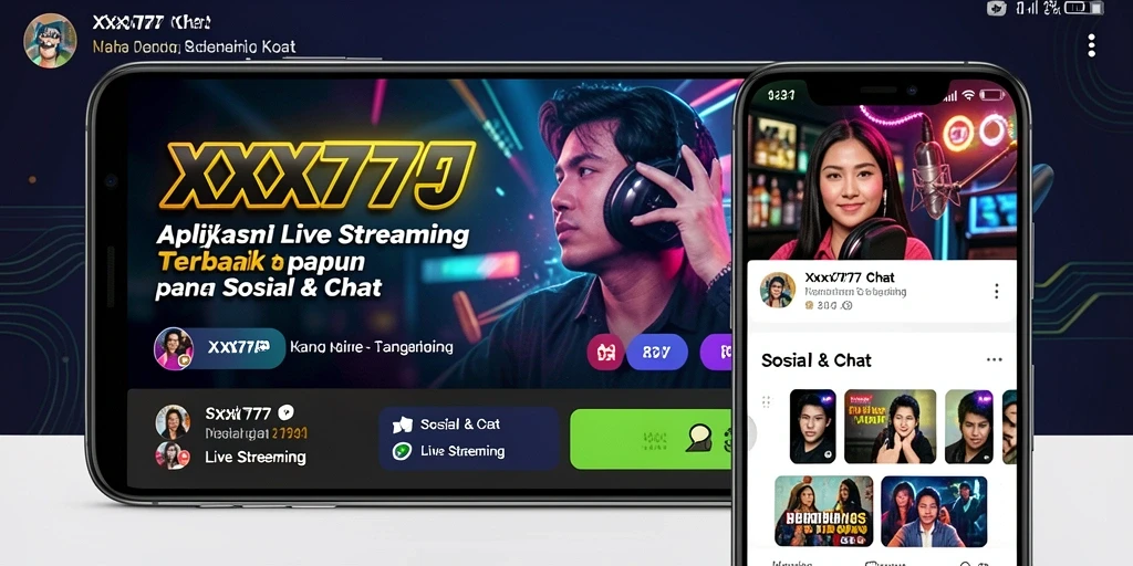 Tampilan antarmuka aplikasi Live Streaming XXX777 yang menarik dan fungsional.