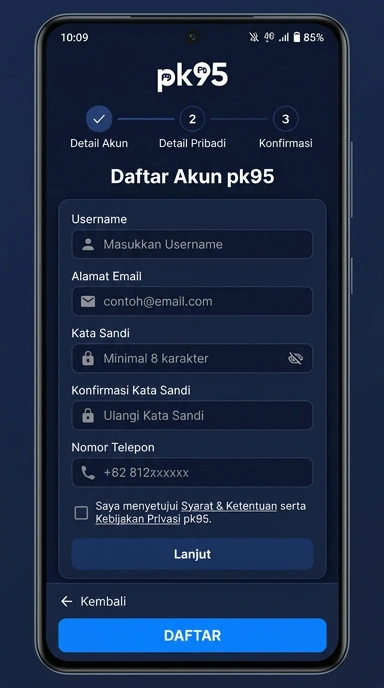 Cara Mendaftar Akun Baru di pk95 Secara Mudah
